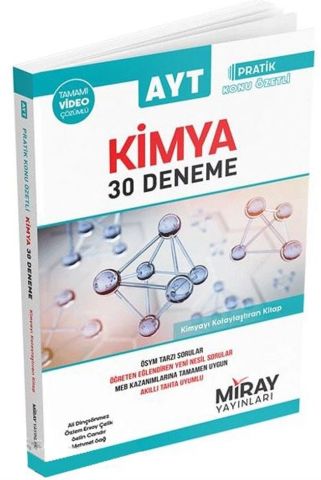 Miray Yayınları AYT Kimya Pratik Konu Özetli 30 Deneme