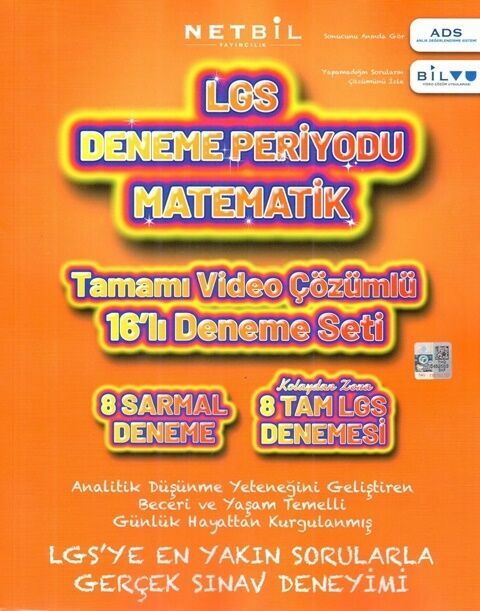 Netbil Yayıncılık 8. Sınıf LGS Matematik Periyot 20 li Deneme Seti