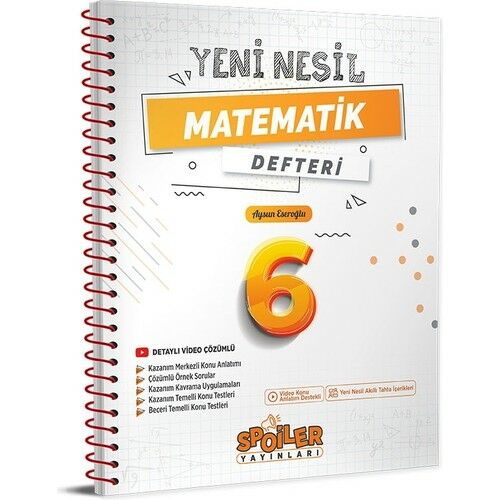 Spoiler Yayınları 6. Sınıf Yeni Nesil Matematik Defteri