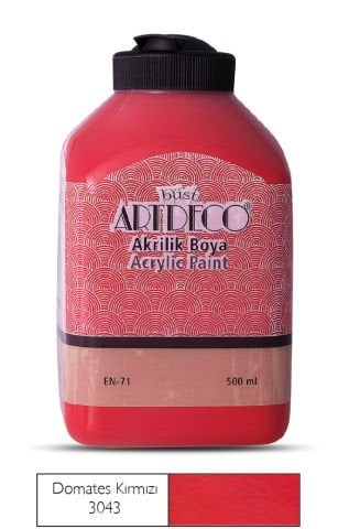 Artdeco Akrilik Boya 500ml Domates Kırmızı 3043