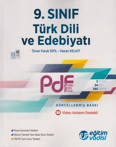 Eğitim Vadisi Yayınları 9. Sınıf Türk Dili ve Edebiyatı Güncel PDF Planlı Ders Föyü