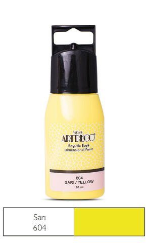 Artdeco Boyutlu Boya 60ml Sarı 604