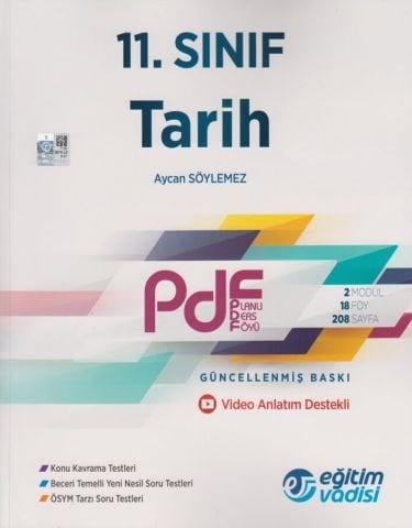 Eğitim Vadisi Yayınları 11. Sınıf Tarih Güncel PDF Planlı Ders Föyü