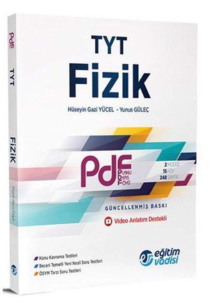 Eğitim Vadisi Yayınları TYT Fizik Güncel PDF Planlı Ders Föyü