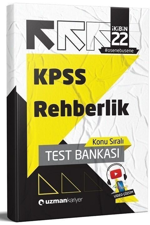 Uzman Kariyer 2022 KPSS Eğitim Bilimleri Rehberlik Test Bankası