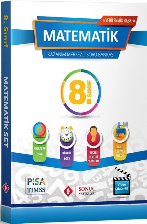 Sonuç Yayınları 8. Sınıf Matematik Kazanım Merkezli Soru Bankası Yenilenmiş Baskı