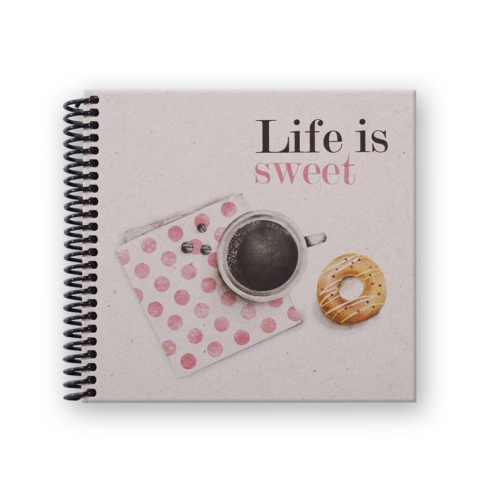 The Container  Life İs Sweet Donut&Coffee 16x15 50 Yaprak Noktalı Defter