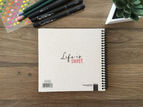 The Container  Life İs Sweet Donut&Coffee 16x15 50 Yaprak Noktalı Defter