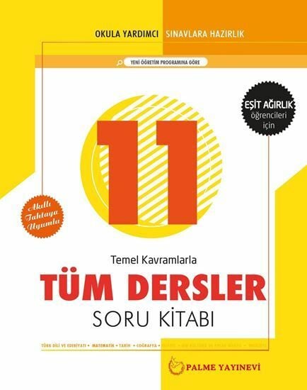 Palme Yayınları 11. Sınıf Eşit Ağırlık Tüm Dersler Soru Bankası