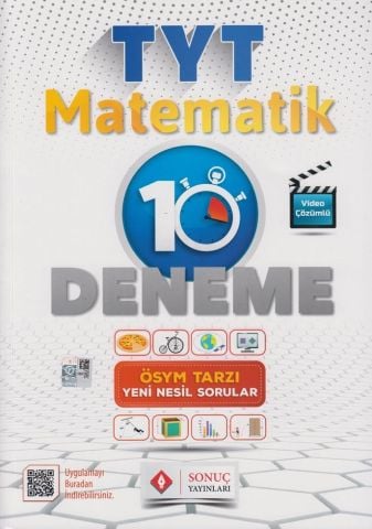 Sonuç Yayınları TYT Matematik Video Çözümlü 10 Deneme Karekodlu