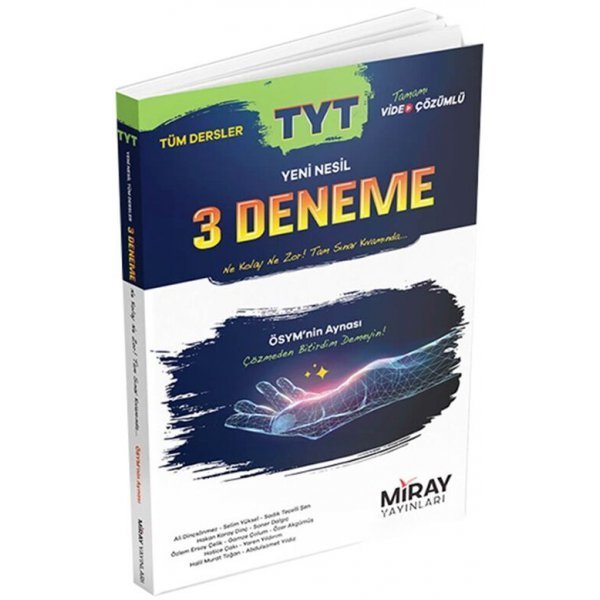 Miray Yayınları TYT Tüm Dersler Yeni Nesil 3 Deneme