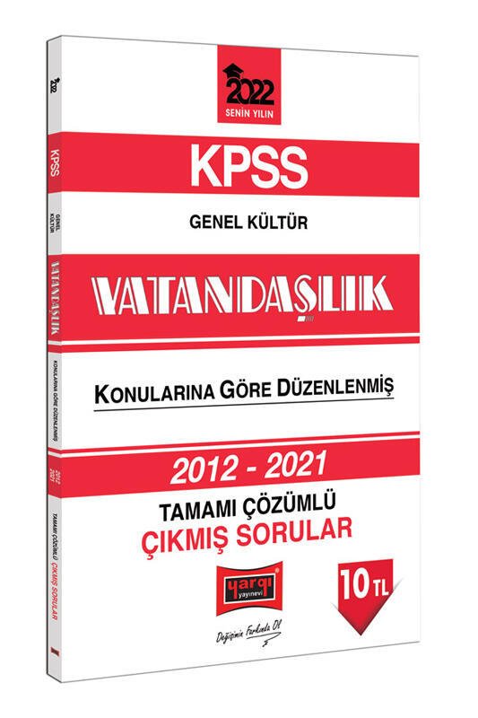 Yargı Yayınları 2022 KPSS Genel Kültür Vatandaşlık Tamamı Çözümlü Çıkmış Sorular