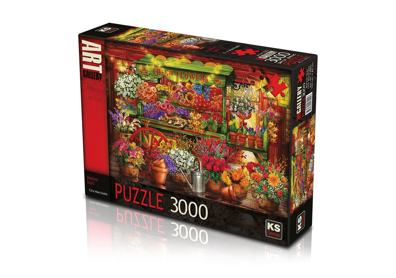 Ks Games Market Stall 3000 Parça Puzzle