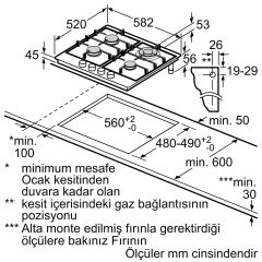 Siemens EC6A5HB90 iQ500 Gazlı Ocak 60 cm Paslanmaz çelik