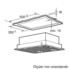 Siemens LB55565 iQ300 Gömme Aspiratör 53 cm gümüş metalik