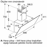 Siemens LC97KPJ60T iQ500 Duvar Tipi Davlumbaz 90 cm Siyah Cam