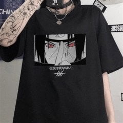 Anime Red Eyes Itachi Uchiha Oversize Unisex Tshirt