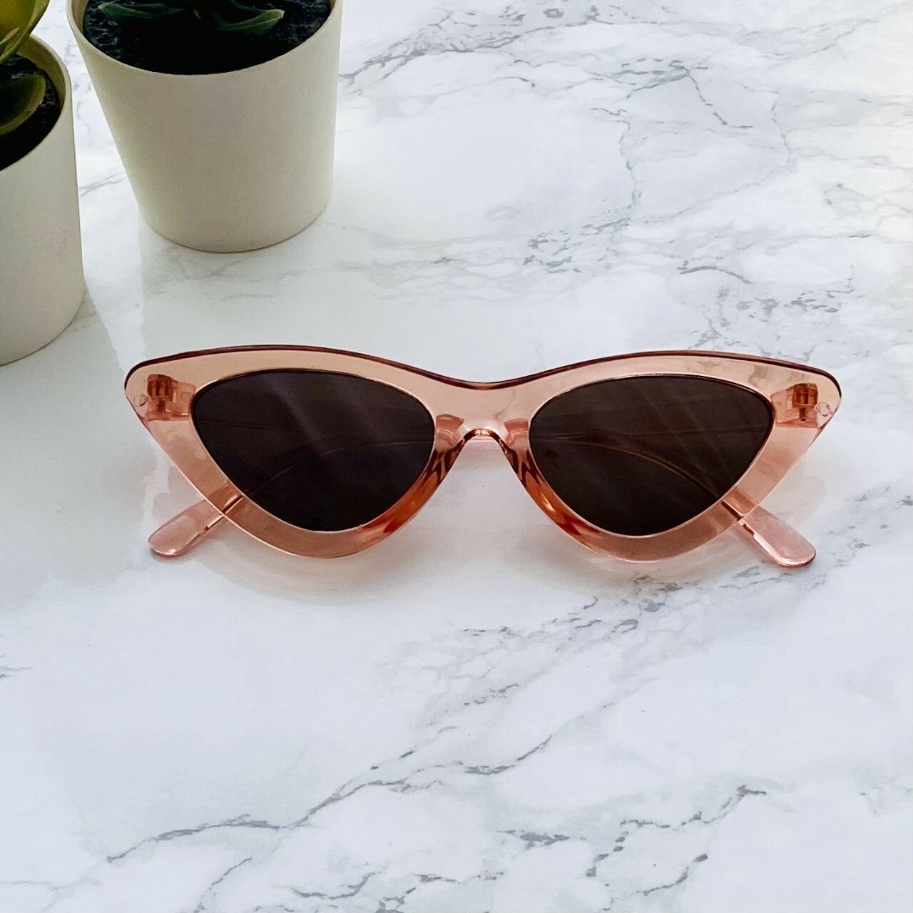 Güneş Gözlüğü Oval Cat Eye Pembe