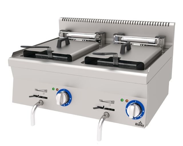 AEF-860 - Elektrikli Fritöz, Çift Hazneli - Set Üstü