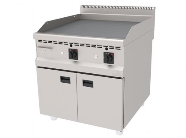 AGI-890/N - Gazlı Pleyt Izgara, Nervürlü Yüzeyli - Set Tipi