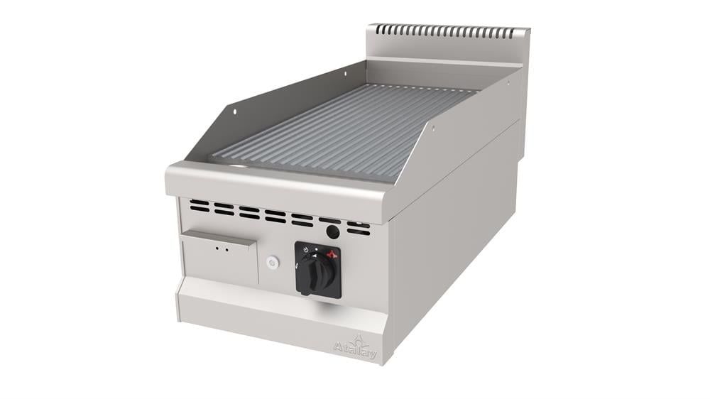 AGI-490/NS - Gazlı Pleyt Izgara, Nervürlü Yüzeyli - Set Üstü