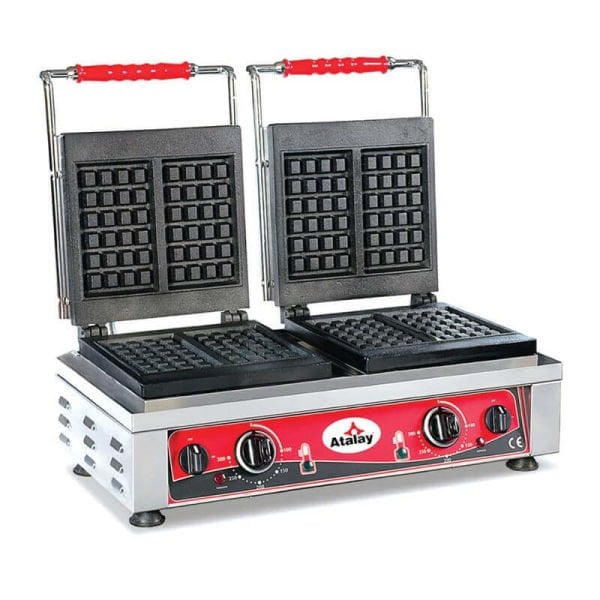 AWM-2402 - Elektrikli Waffle Makinesi - Kare Desenli, Çift Kapaklı