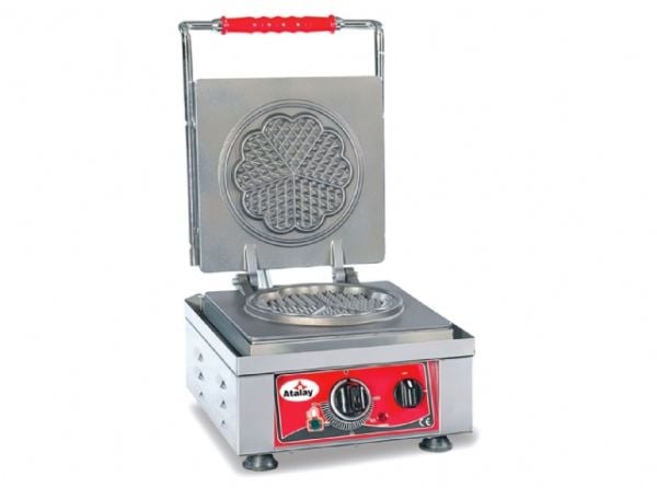 AWMC-2401 - Elektrikli Waffle Makinesi - Yonca Desenli, Tek Kapaklı