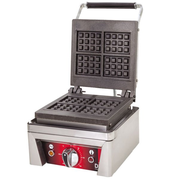 PWK-1 Model - Elektrikli Waffle Makinesi - Kare Desenli, Tek Kapaklı