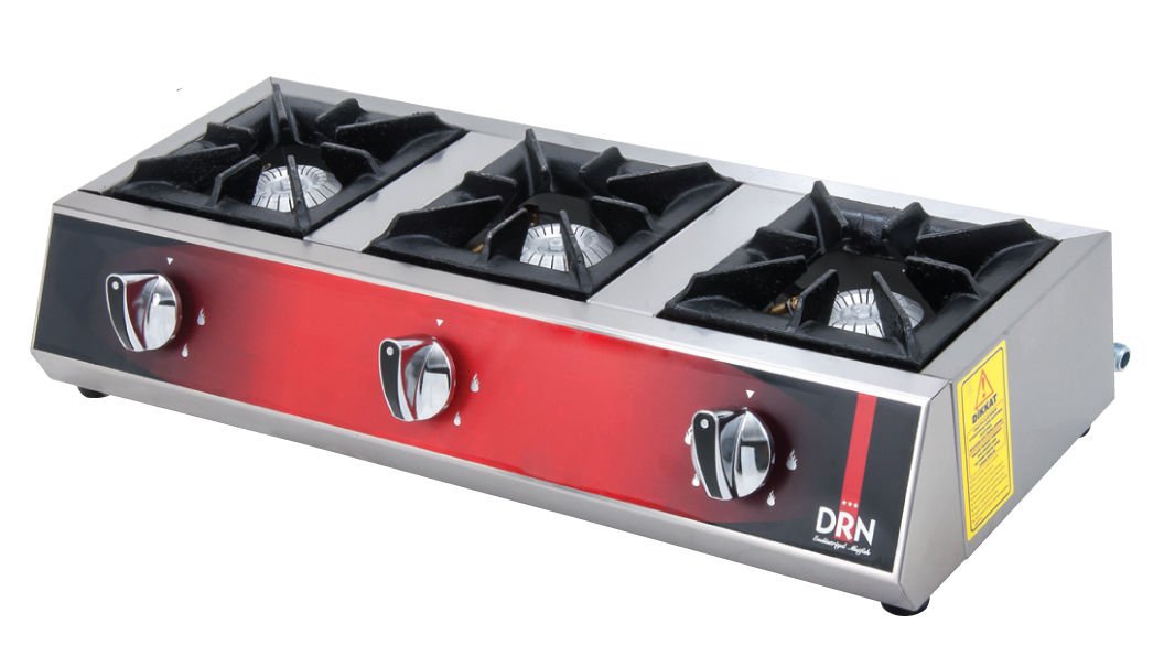 MO-3 Model - Gazlı Set Üstü Mini Ocak, 3 Gözlü