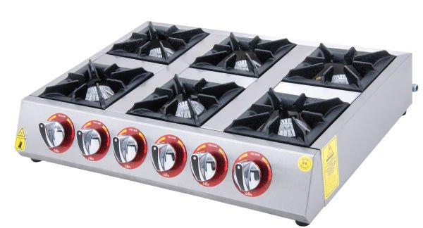 MO-6 Model - Gazlı Set Üstü Mini Ocak, 6 Gözlü