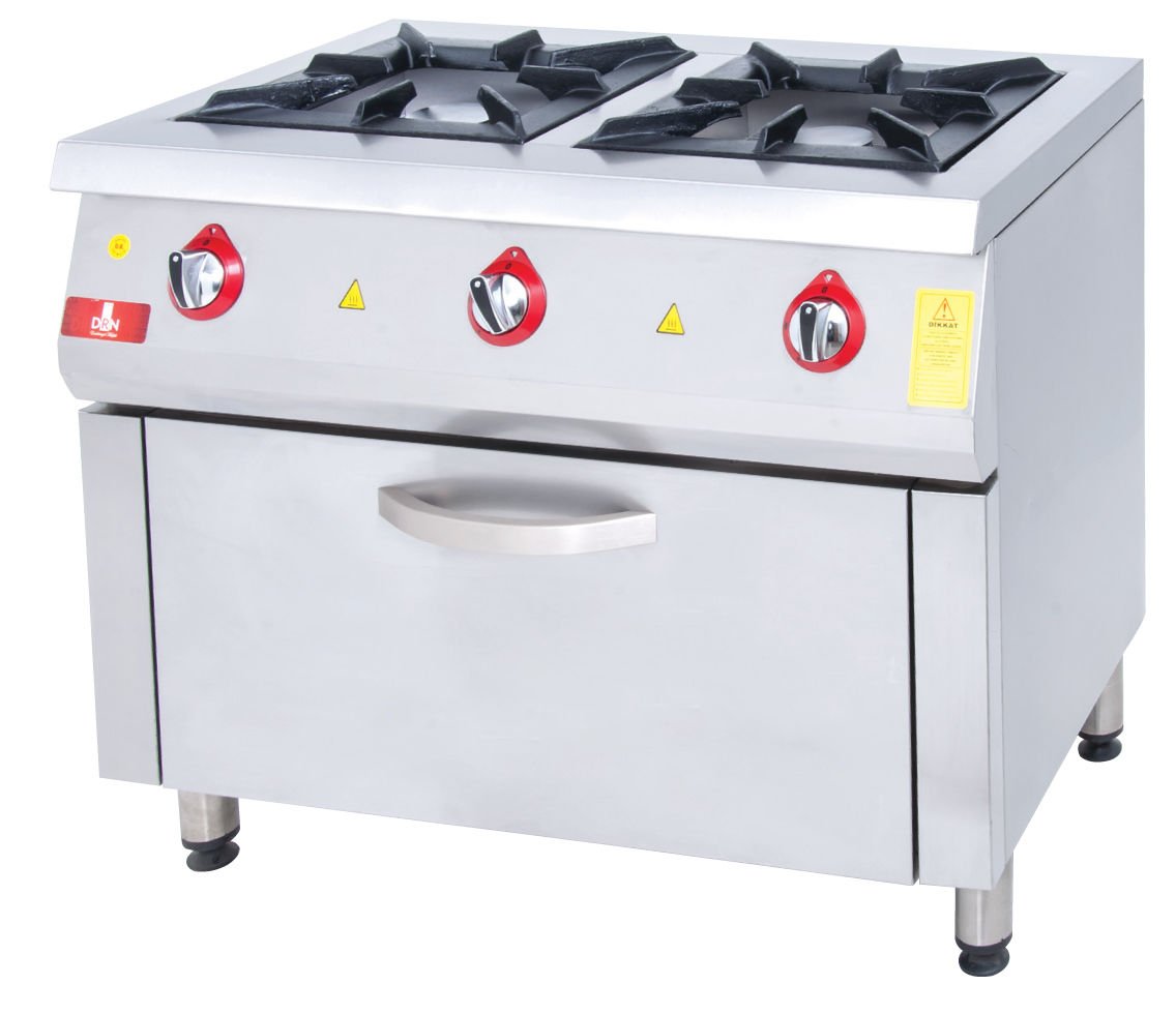 KU-1060 Model - Gazlı Set Tipi Ocak, 2 Gözlü, Fırınlı