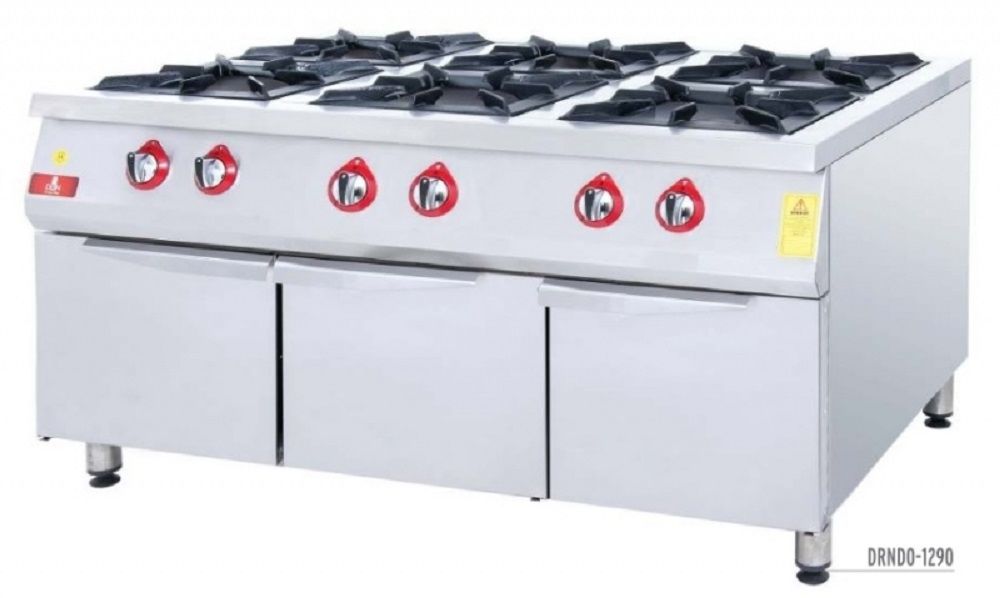DO-1290 Model - Gazlı Set Tipi Ocak, 6 Gözlü, Fırınsız