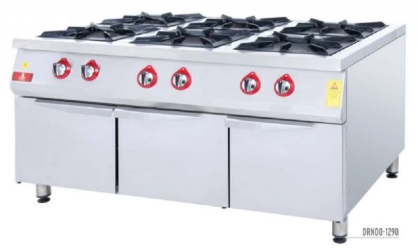 DO-1290 Model - Gazlı Set Tipi Ocak, 6 Gözlü, Fırınsız