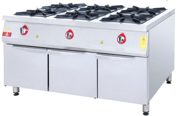 DO-1510 Model - Gazlı Set Tipi Ocak, 6 Gözlü, Fırınsız