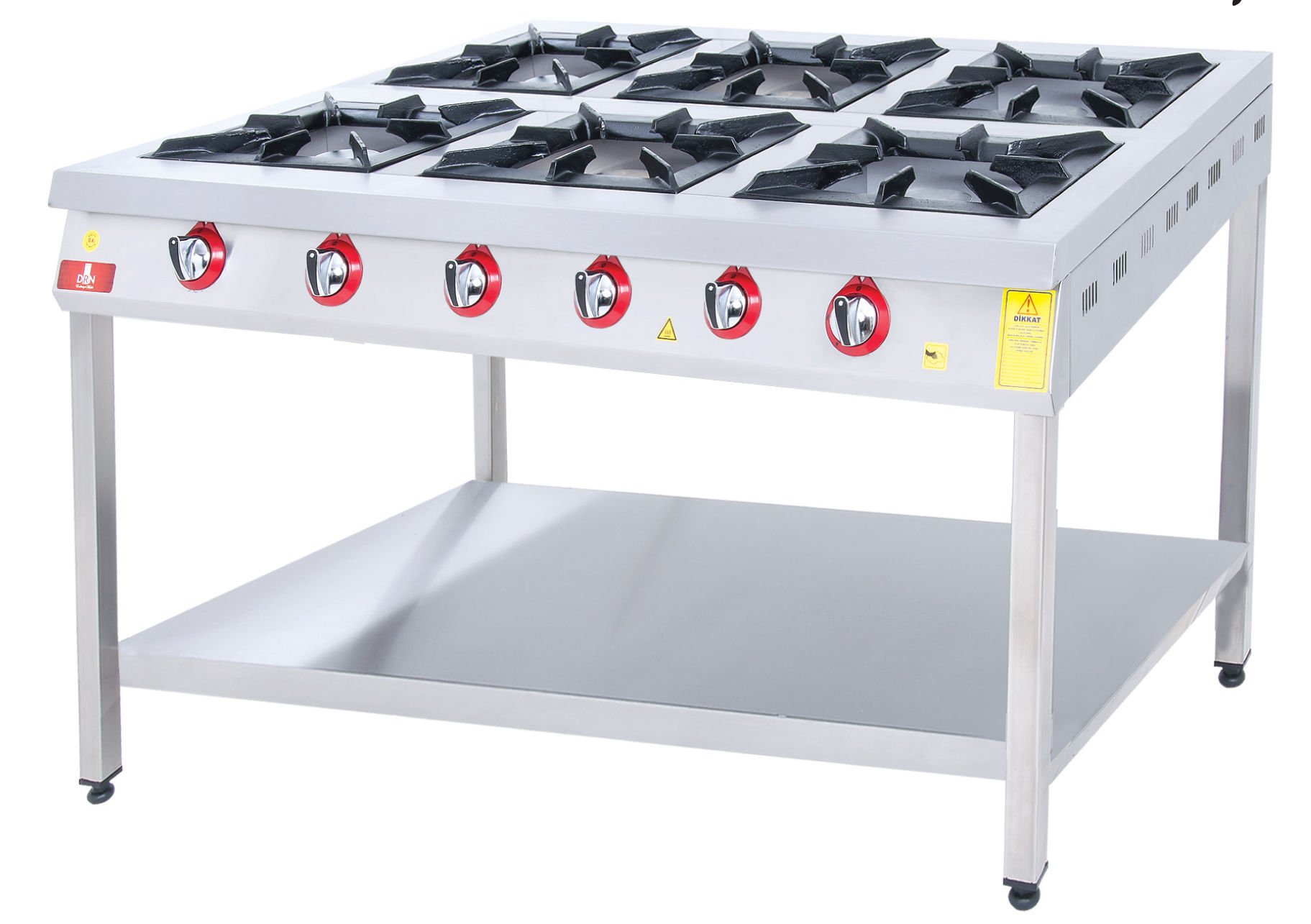 KF-1510 Model - Gazlı Set Tipi Ocak, 6 Gözlü, Fırınsız