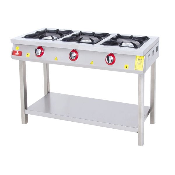 LOA-3 Model - Gazlı Set Tipi Ocak, 3 Gözlü, Fırınsız