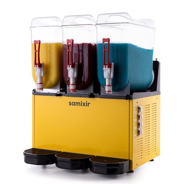 SLUSH Triple Model - Karlama / Buzlu İçecek Dispenseri, Inox, 12 + 12 + 12 Lt