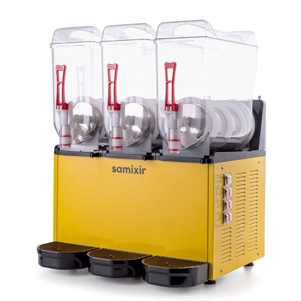 SLUSH Triple Model - Karlama / Buzlu İçecek Dispenseri, Inox, 12 + 12 + 12 Lt