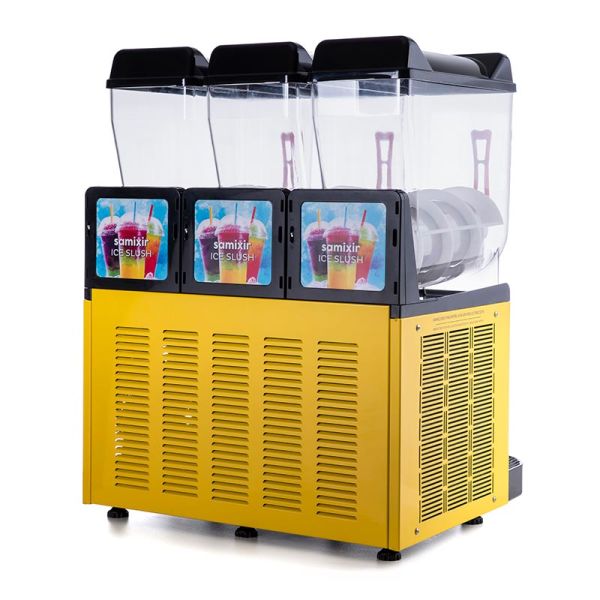 SLUSH Triple Model - Karlama / Buzlu İçecek Dispenseri, Inox, 12 + 12 + 12 Lt