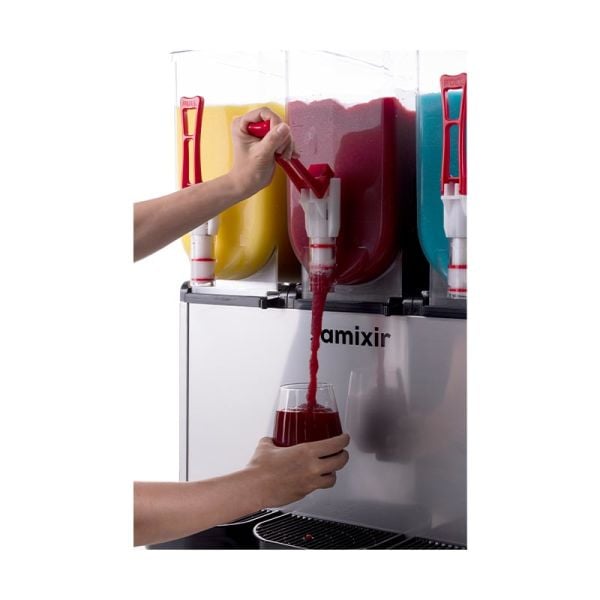 SLUSH Triple Model - Karlama / Buzlu İçecek Dispenseri, Inox, 12 + 12 + 12 Lt