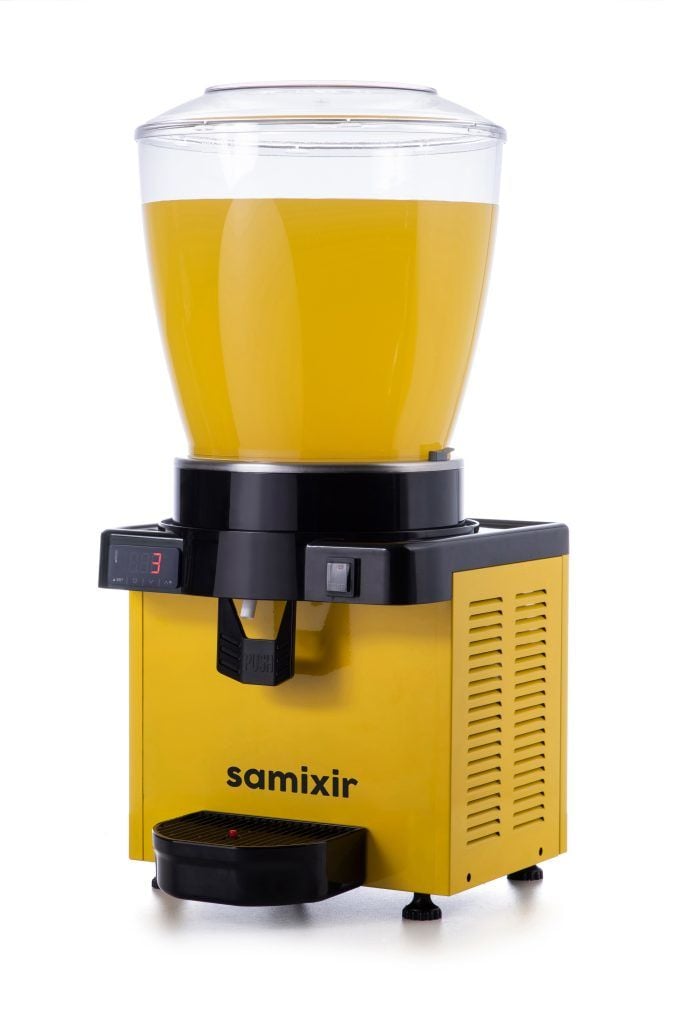 Panoramik M22 Model - Karıştırıcılı Soğuk İçecek Dispenseri, Sarı Renk, 22 Lt, Dijital
