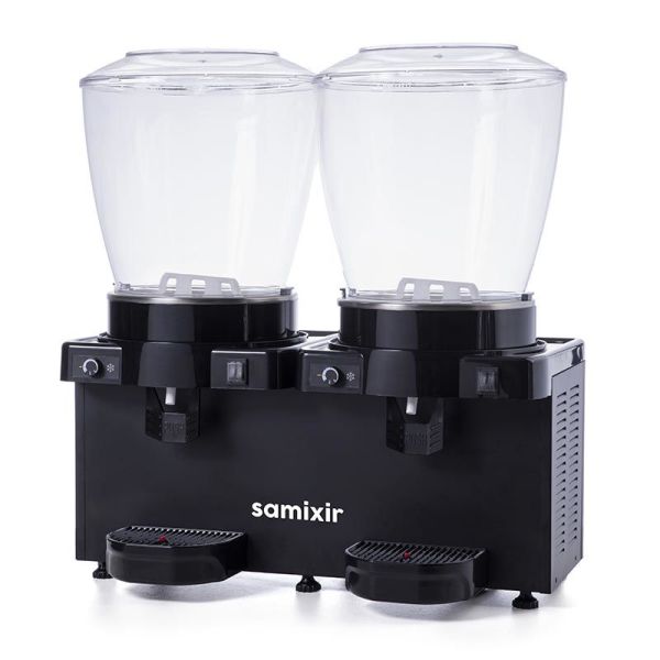 Panoramik 22 Twin Model - Kombinasyon Soğuk İçecek Dispenseri, Siyah Renk, 22 Lt Karıştırıcılı + 22 Lt Karıştırıcılı