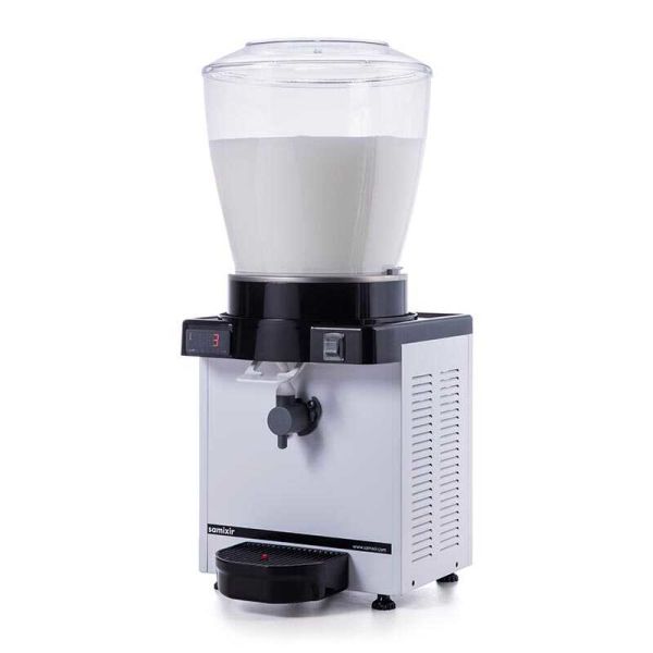 KAM22 Model - Karıştırıcılı Köpüklü Ayran Dispenseri, Beyaz Renk, 22 Lt, Dijital