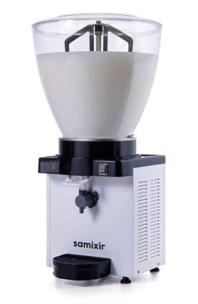 KAM40 Model - Karıştırıcılı Köpüklü Ayran Dispenseri, Beyaz Renk, 40 Lt, Dijital