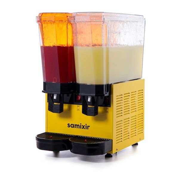 Klasik Twin Model - Kombinasyon Soğuk İçecek Dispenseri, Sarı Renk, 20 Lt Fıskiyeli + 20 Lt Fıskiyeli