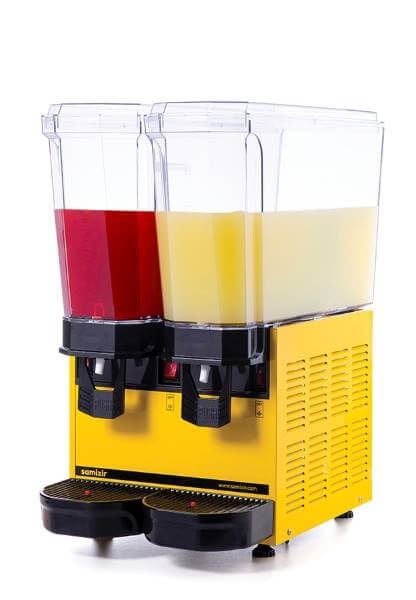 Klasik Twin Model - Kombinasyon Soğuk İçecek Dispenseri, Sarı Renk, 20 Lt Karıştırıcılı + 20 Lt Karıştırıcılı