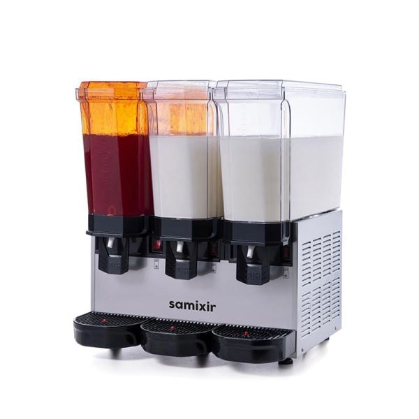 Klasik Triple Model - Kombinasyon Soğuk İçecek Dispenseri, Inox, 20 Lt Fıskiyeli+  20 Lt Karıştırıcılı + 20 Lt Karıştırıcılı