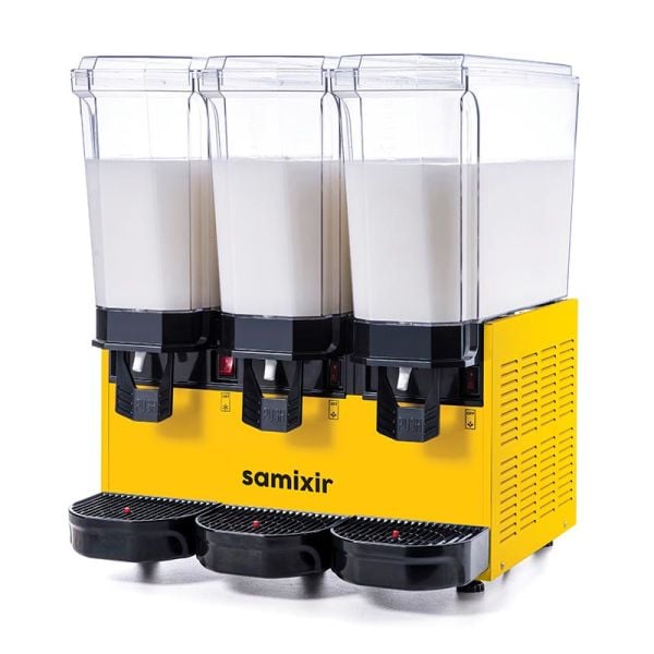 Klasik Triple Model - Kombinasyon Soğuk İçecek Dispenseri, Sarı Renk, 20 Lt Karıştırıcılı + 20 Lt Karıştırıcılı + 20 Lt Karıştırıcılı