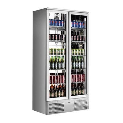SC-458F-S Model - Dik Tip Şişe Soğutucu -Çift Kapılı, Paslanmaz