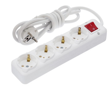 4'lü Anahtarlı Topraklı Priz 3 Mt. KUTU